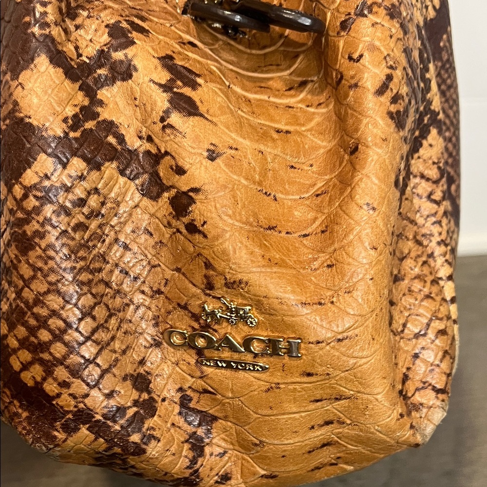COACH LIMITED EDITION PHOEBE PYTHON LEATHER SHOULDER/TOTE - Picture 2 of 15
